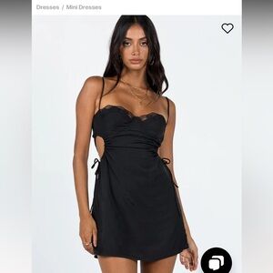 Princess Polly Hazel Cut Out Mini Dress Black